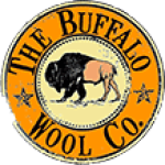 The Buffalo Wool Co. logo with black and tan bison